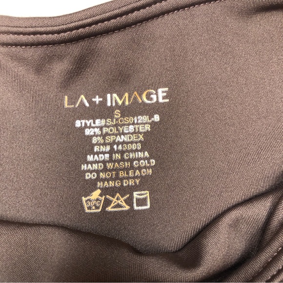LA + Image Brown Yoga Pants with White Stitching Size Small - Picture 7 of 9